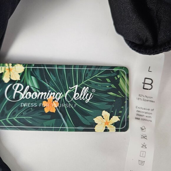 Womens Large Tummy Control Modest High Waisted Bikini Set Halter Top Swimsuit - Picture 12 of 12